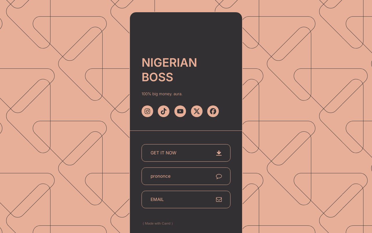 Carrd profile picture for @nigerian